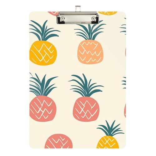 Foiosoh Ananas-Klemmbretter mit Ordnern, Standardloch für Klassenzimmer, Zubehör für Lehrer, Grundschule, Größe 22,9 x 30,5 cm von Foiosoh