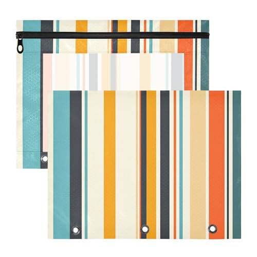 Foiosoh Binder-Bleistiftetui, 3 Löcher, Kunststoff, Ordner für A4-Papier, Briefe, 2 Stück, Lehrer, Büro, gelb-blaue Streifen Foiosoh Binder-Bleistiftetui, 3 Löcher, Kunststoff, Ordner für A4-Papier, Briefe, 2 Stück, Lehrer, Büro, gelb-blaue Streifen von Foiosoh