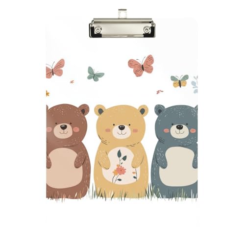 Foiosoh Chic Bears Klemmbrett, Notizblock, Acryl, niedlich, für Softball-Trainer, Klemmbrett, Lehrer, Größe 22,9 x 30,5 cm, Weiß Foiosoh Chic Bears Klemmbrett, Notizblock, Acryl, niedlich, für Softball-Trainer, Klemmbrett, Lehrer, Größe 22,9 x 30,5 cm, Weiß von Foiosoh