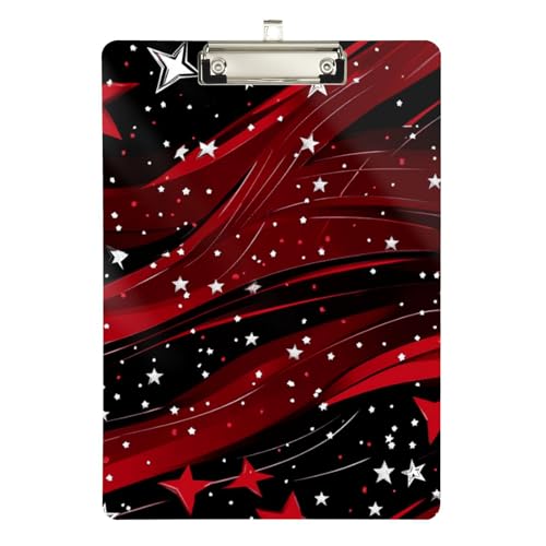Foiosoh Dekoratives Klemmbrett aus Kunststoff für Polizei, Krankenschwester, Fußball, Trainer, Größe 22,9 x 30,5 cm, Rot und Schwarz von Foiosoh