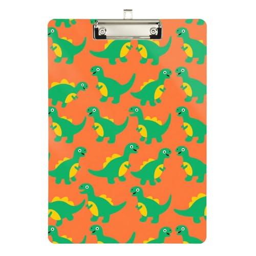 Foiosoh Dinosaurier-Klemmbrett, Standard-Loch, für Krankenschwestern, Heimunternehmer, Größe 22,9 x 30,5 cm, Orange Foiosoh Dinosaurier-Klemmbrett, Standard-Loch, für Krankenschwestern, Heimunternehmer, Größe 22,9 x 30,5 cm, Orange von Foiosoh