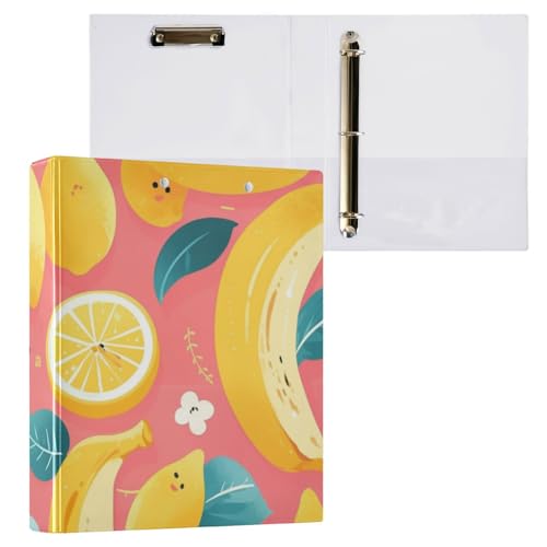 Foiosoh Drei Ringe Ordner 1,5 Zoll Notizbuch Ordner mit Klemmbrett 1/2 Packungen Schulhefter 200 Blatt Banane Foiosoh Drei Ringe Ordner 1,5 Zoll Notizbuch Ordner mit Klemmbrett 1/2 Packungen Schulhefter 200 Blatt Banane von Foiosoh