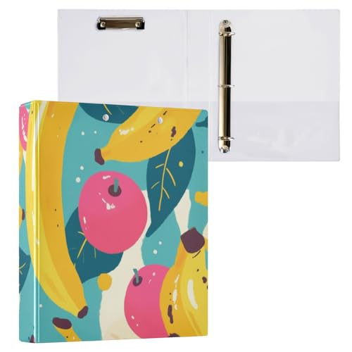 Foiosoh Drei Ringe Ordner 1 und 2 Zoll Notizbuch Ordner mit Klemmbrett 1/2 Stück Binder für Schule Hardcover Sweet Banana Muster Foiosoh Drei Ringe Ordner 1 und 2 Zoll Notizbuch Ordner mit Klemmbrett 1/2 Stück Binder für Schule Hardcover Sweet Banana Muster von Foiosoh