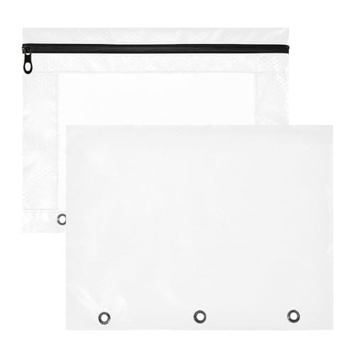 Foiosoh Federmäppchen, Mehrzwecktasche, Ordner für A4-Papier, Briefe, 2 Stück, Lehrer, Schulanfang, Weiß von Foiosoh