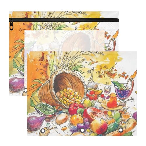 Foiosoh Federmäppchen, transparent, Kunststoff, für A4-Papier, Briefe, 2 Stück, für Lehrer, Büro, Gemüse Foiosoh Federmäppchen, transparent, Kunststoff, für A4-Papier, Briefe, 2 Stück, für Lehrer, Büro, Gemüse von Foiosoh
