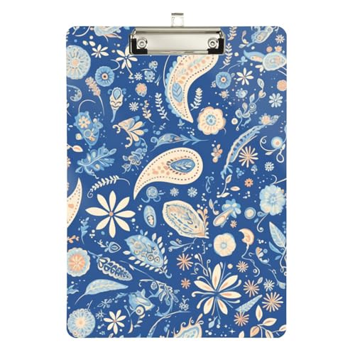 Foiosoh Flache Klemmbrett im Retro-Stil, Standardloch für Klassenzimmer der 5. Klasse, für Lehrer, Größe 22,9 x 30,5 cm, Blau Foiosoh Flache Klemmbrett im Retro-Stil, Standardloch für Klassenzimmer der 5. Klasse, für Lehrer, Größe 22,9 x 30,5 cm, Blau von Foiosoh