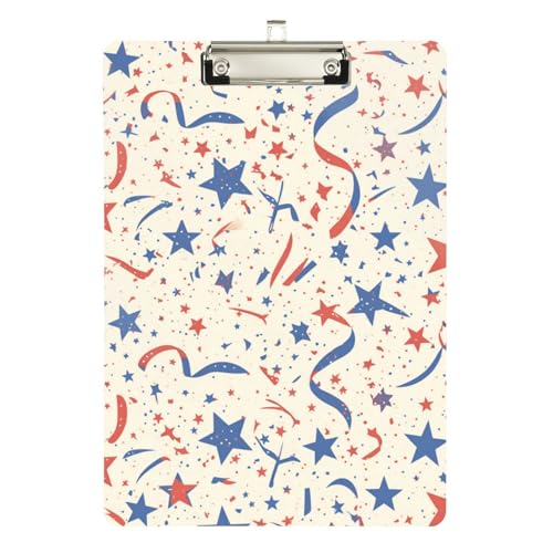 Foiosoh Flagge mit Sternen Streifen Militär Klemmbrett Kunststoff für das erste Jahr Lehrer Must Haves Größe 9 x 12 von Foiosoh