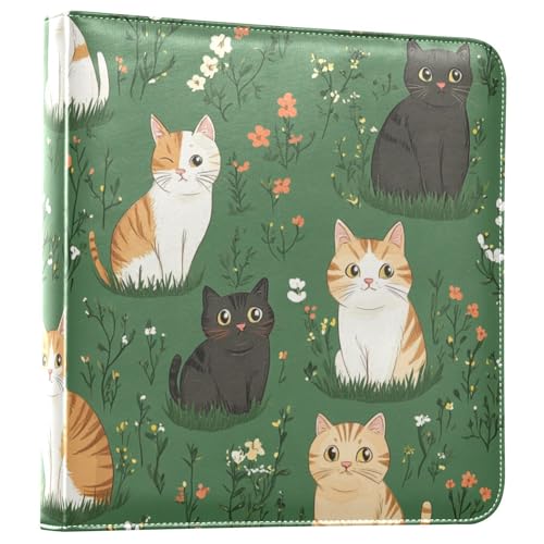 Foiosoh Fotoalbum mit niedlicher lebendiger Katze, selbstklebend, für Sammelalben, Familienfotoalbum, 10 x 15 cm, 15 x 20 cm von Foiosoh