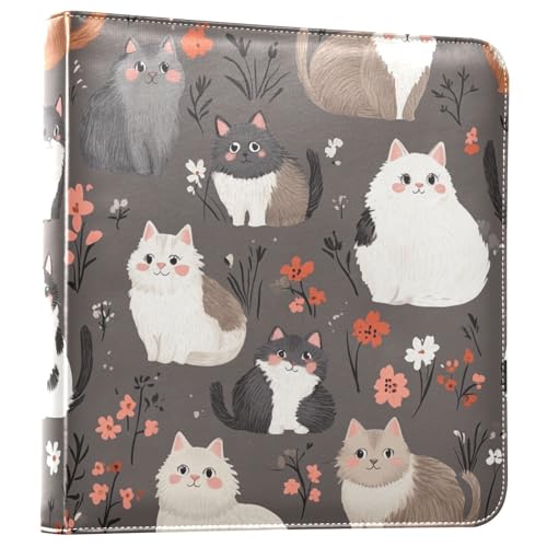 Foiosoh Fotoalbum mit süßem norwegischem Katzenmotiv, Braun, selbstklebende Seiten, Sammelalbum, Fotoalben, Familienalben für Fotos, 10,2 x 15,2 cm von Foiosoh