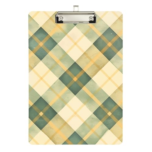 Foiosoh Hellgrün kariertes Kunststoff-Klemmbrett für Mädchen, Standardloch für Klassenzimmer, Zubehör für Lehrer, Gymnasium, Größe 22,9 x 30,5 cm Foiosoh Hellgrün kariertes Kunststoff-Klemmbrett für Mädchen, Standardloch für Klassenzimmer, Zubehör für Lehrer, Gymnasium, Größe 22,9 x 30,5 cm von Foiosoh