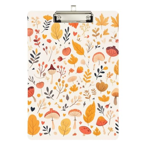 Foiosoh Herbstblätter, Kürbisse, Metallclip für Klemmbrett, Acryl, niedlich, für Lehrer, Portfolio, Klemmbrett, Größe 22,9 x 30,5 cm Foiosoh Herbstblätter, Kürbisse, Metallclip für Klemmbrett, Acryl, niedlich, für Lehrer, Portfolio, Klemmbrett, Größe 22,9 x 30,5 cm von Foiosoh