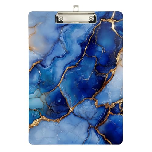Foiosoh Klemmbrett, Marmor, silberfarben, blau, Acryl, niedlich, für Lehrer, Portfolio, Klemmbrett, Größe 22,9 x 30,5 cm Foiosoh Klemmbrett, Marmor, silberfarben, blau, Acryl, niedlich, für Lehrer, Portfolio, Klemmbrett, Größe 22,9 x 30,5 cm von Foiosoh