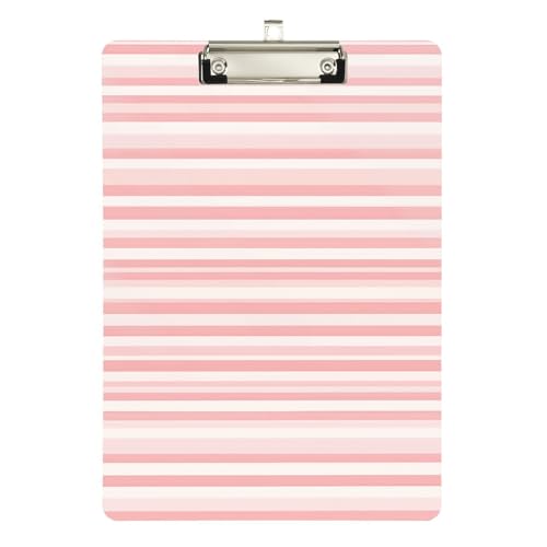 Foiosoh Klemmbrett-Behälter, Standard-Loch, für Krankenschwestern, Heimunternehmer, Größe 22,9 x 30,5 cm, pfirsichfarben und weiß gestreift von Foiosoh