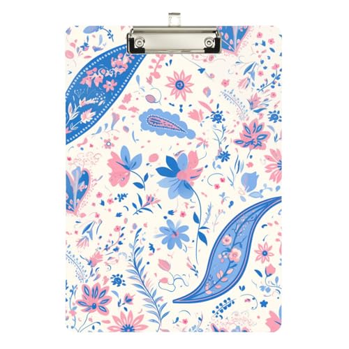 Foiosoh Klemmbrett-Clips aus Metall mit Blumen, Violett und Blau, für Klassenzimmer, Zubehör für Lehrer, Grundschule, Größe 22,9 x 30,5 cm Foiosoh Klemmbrett-Clips aus Metall mit Blumen, Violett und Blau, für Klassenzimmer, Zubehör für Lehrer, Grundschule, Größe 22,9 x 30,5 cm von Foiosoh