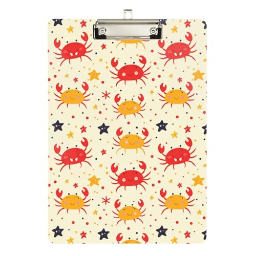 Foiosoh Klemmbrett-Organizer mit Krabben und Sternen, transparent, für Lehrer, Krankenpflege, Größe 22,9 x 30,5 cm Foiosoh Klemmbrett-Organizer mit Krabben und Sternen, transparent, für Lehrer, Krankenpflege, Größe 22,9 x 30,5 cm von Foiosoh