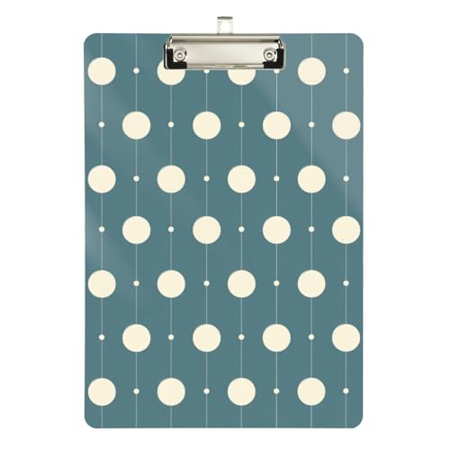 Foiosoh Klemmbrett aus Hartfaserplatte für Lehrer, für Klassenzimmer, Größe 22,9 x 30,5 cm, Blaugrün und Beige von Foiosoh