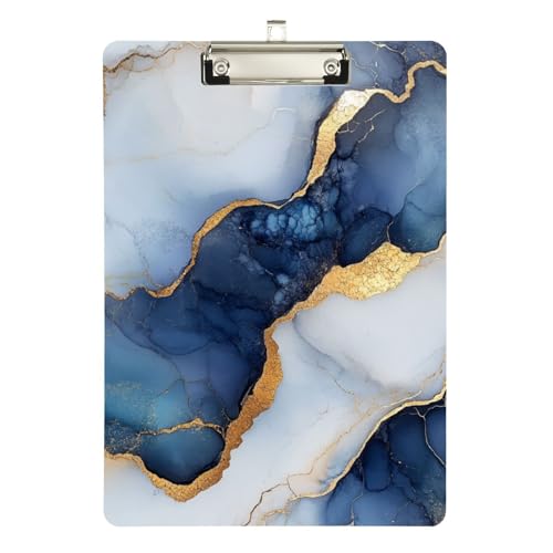 Foiosoh Klemmbrett für Ernährungsberater, Kunststoff, für Hausaufgaben, pädiatrisch, Größe 22,9 x 30,5 cm, Marmorweiß / Marineblau Foiosoh Klemmbrett für Ernährungsberater, Kunststoff, für Hausaufgaben, pädiatrisch, Größe 22,9 x 30,5 cm, Marmorweiß / Marineblau von Foiosoh