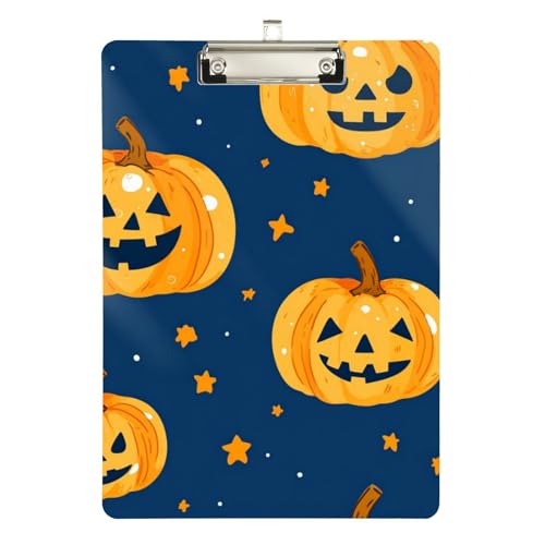 Foiosoh Klemmbrett für Lehrer, Motiv: Kürbis-blaue und gelbe Karte, Größe 22,9 x 30,5 cm von Foiosoh
