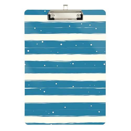 Foiosoh Klemmbrett für Polizei, Büro, Krankenschwester, Fußball, Trainer, Größe 22,9 x 30,5 cm, Blau und Weiß gestreift Foiosoh Klemmbrett für Polizei, Büro, Krankenschwester, Fußball, Trainer, Größe 22,9 x 30,5 cm, Blau und Weiß gestreift von Foiosoh