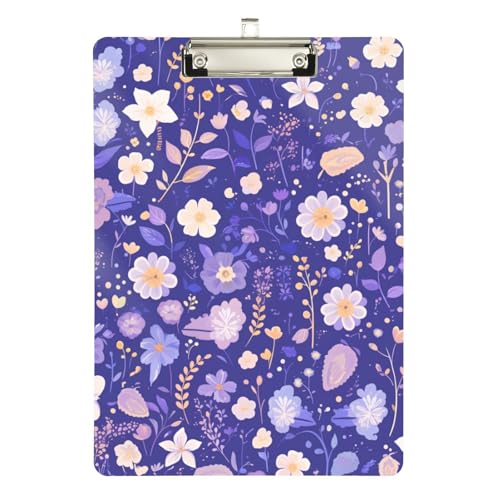 Foiosoh Klemmbrett mit Blumenmuster, für Hausaufgaben, pädiatrisch, Größe 22,9 x 30,5 cm, Violett Foiosoh Klemmbrett mit Blumenmuster, für Hausaufgaben, pädiatrisch, Größe 22,9 x 30,5 cm, Violett von Foiosoh
