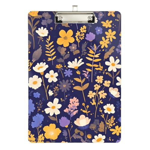 Foiosoh Klemmbrett mit buntem Blumenmuster, Hartfaserplatte für Krankenpflege, Studenten, Handel, Größe 22,9 x 30,5 cm Foiosoh Klemmbrett mit buntem Blumenmuster, Hartfaserplatte für Krankenpflege, Studenten, Handel, Größe 22,9 x 30,5 cm von Foiosoh