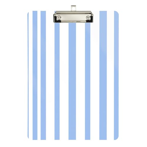 Foiosoh Klemmbrett mit einfachem Streifen, Hellblau, mit Feile, Hartpappe für Krankenschwestern, Hausunternehmer, Größe 22,9 x 30,5 cm von Foiosoh