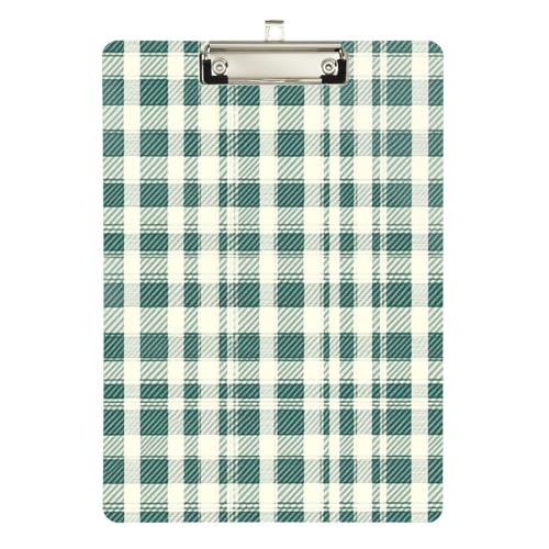 Foiosoh Klemmbrett mit neutralen Vögeln, kariert, Standardloch für Klassenzimmer, für Lehrer, Gymnasium, Größe 22,9 x 30,5 cm, Blaugrün von Foiosoh