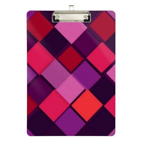 Foiosoh Klemmbretter in Rautenform, legale Größe, Hartpappe für Krankenschwestern, Hausunternehmer, Größe 22,9 x 30,5 cm, Violett / Rot von Foiosoh