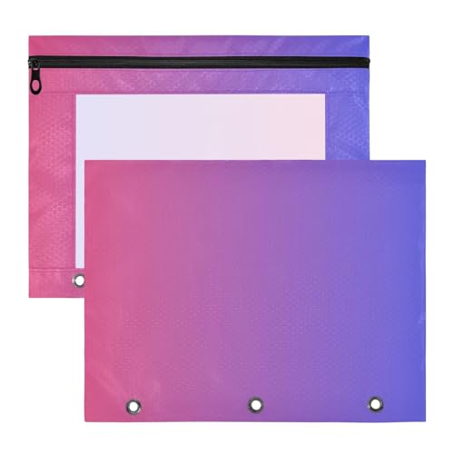 Foiosoh Kosmetiktasche mit Sichtfenster, Stifthalter für 3 Ringe, 2 Stück, Lehrer, Büro, Rot / Blau Foiosoh Kosmetiktasche mit Sichtfenster, Stifthalter für 3 Ringe, 2 Stück, Lehrer, Büro, Rot / Blau von Foiosoh