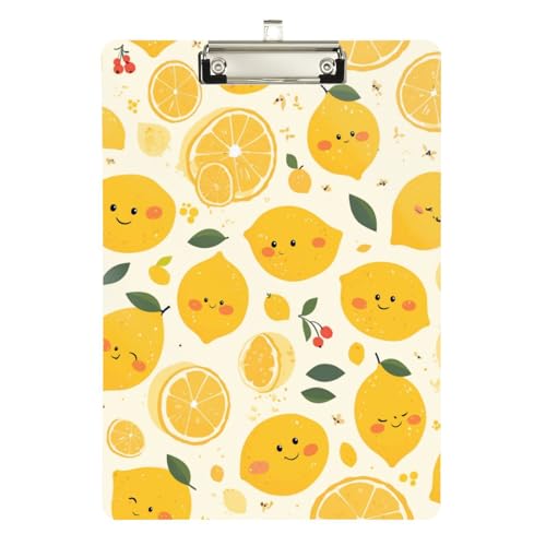 Foiosoh Lemon Yellow Day Designer-Klemmbrett aus Hartfaserplatte für Krankenpflegestudenten, Handel, Größe 22,9 x 30,5 cm von Foiosoh