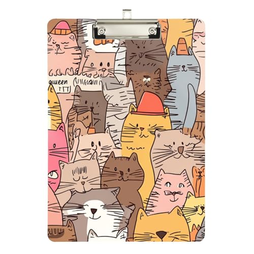 Foiosoh Lustiges Cartoon-Katzen-Kratzen-Kratzen-Kratzen-Designer-Plebrett, transparent, für Hausaufgaben, Kindergröße 22,9 x 30,5 cm Foiosoh Lustiges Cartoon-Katzen-Kratzen-Kratzen-Kratzen-Designer-Plebrett, transparent, für Hausaufgaben, Kindergröße 22,9 x 30,5 cm von Foiosoh