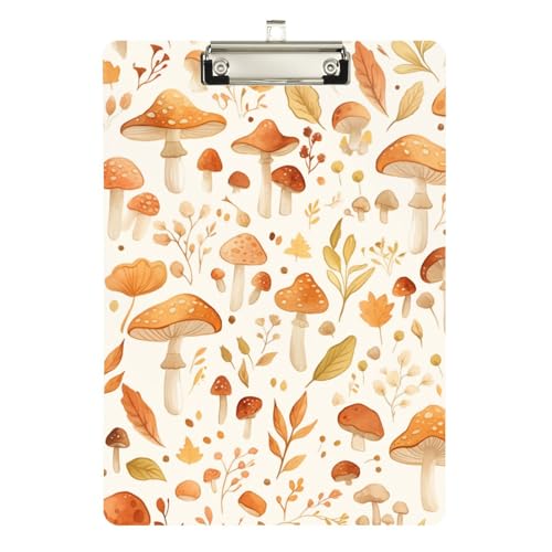 Foiosoh Niedliche Pilz-Klemmbrett, Mappe, wasserdicht, für Softball-Trainer, Klemmbrett, Lehrer, Größe 9 x 12 von Foiosoh