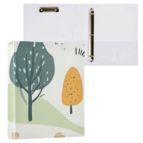 Foiosoh Notizbuch mit drei Ringen, 3,8 cm, Ordner mit Klemmbrett, 1/2 Stück, Ordner für Schule, 200 Blatt, Cartoon, niedliche Bäume Foiosoh Notizbuch mit drei Ringen, 3,8 cm, Ordner mit Klemmbrett, 1/2 Stück, Ordner für Schule, 200 Blatt, Cartoon, niedliche Bäume von Foiosoh