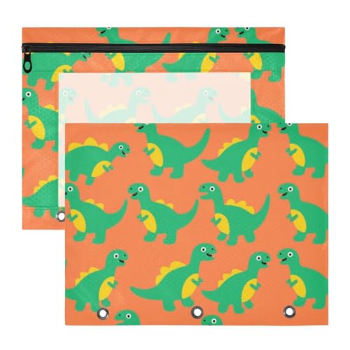 Foiosoh Ordner mit Sichtfenster, Kunststoff, für A4-Papier, Briefe, 2 Stück, für Lehrer, Schule, Studenten, Lehrerbedarf, Dinosaurier, Orange Foiosoh Ordner mit Sichtfenster, Kunststoff, für A4-Papier, Briefe, 2 Stück, für Lehrer, Schule, Studenten, Lehrerbedarf, Dinosaurier, Orange von Foiosoh