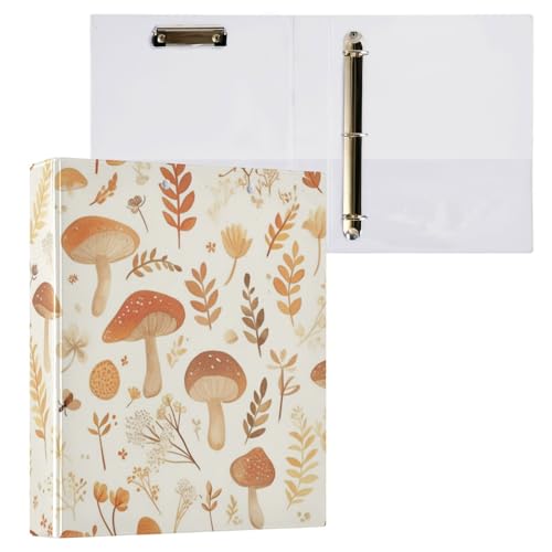 Foiosoh Ordner mit drei Ringen, 3,5 cm, mit Innentaschen, 1/2er-Pack, Ordner für Studenten, 200 Blatt, Aquarell, niedliche Pilze Foiosoh Ordner mit drei Ringen, 3,5 cm, mit Innentaschen, 1/2er-Pack, Ordner für Studenten, 200 Blatt, Aquarell, niedliche Pilze von Foiosoh
