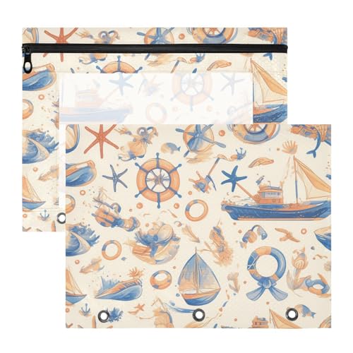 Foiosoh Ordnertaschen, stabile 3-Lochung für A4-Papier, Briefe, 2 Stück, Lehrer, Klassenzimmer, Schiff, Beige Foiosoh Ordnertaschen, stabile 3-Lochung für A4-Papier, Briefe, 2 Stück, Lehrer, Klassenzimmer, Schiff, Beige von Foiosoh