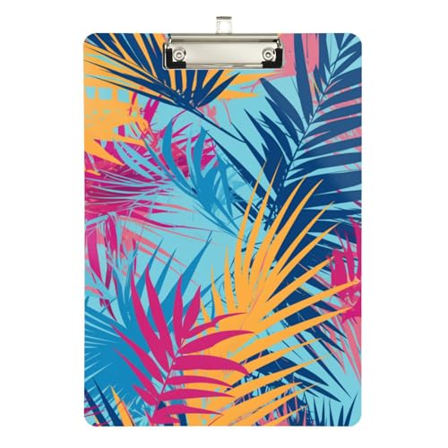 Foiosoh Palmblatt-blauer Hintergrund Clip Board Haken Kunststoff für Fußball Softball Coaching Größe 9 x 12 Foiosoh Palmblatt-blauer Hintergrund Clip Board Haken Kunststoff für Fußball Softball Coaching Größe 9 x 12 von Foiosoh