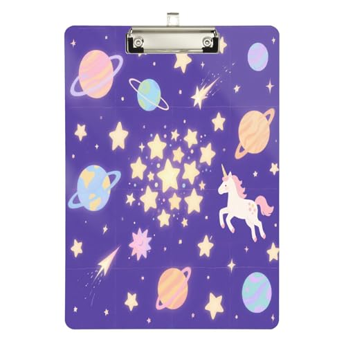 Foiosoh Planet Dreamy Pattern lila Auto-Klemmbrett Hartplatte für Trainer, medizinisches Klassenzimmer, Größe 22,9 x 30,5 cm von Foiosoh