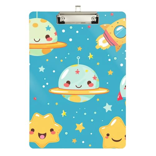 Foiosoh Planeten und Raketen Klemmbrett für Krankenpflege, wasserdicht, für Hausaufgaben, pädiatrische Größe 22,9 x 30,5 cm von Foiosoh