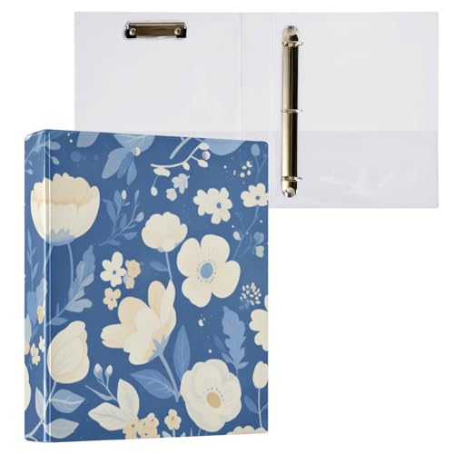 Foiosoh Ringbücher mit drei Ringen, 1 und 1/2 Zoll, mit Innentaschen, 1/2 Stück, Ordner für Schule, 200 Blatt, Blumen, Blau und Beige Foiosoh Ringbücher mit drei Ringen, 1 und 1/2 Zoll, mit Innentaschen, 1/2 Stück, Ordner für Schule, 200 Blatt, Blumen, Blau und Beige von Foiosoh