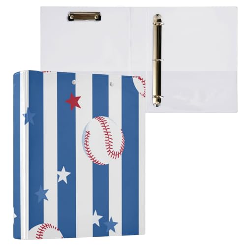 Foiosoh Runde Ringbücher 3,5 cm mit Tascheneinband, 1/2 Packungen, Schulordner, Hardcover, dunkelblau, Baseball Foiosoh Runde Ringbücher 3,5 cm mit Tascheneinband, 1/2 Packungen, Schulordner, Hardcover, dunkelblau, Baseball von Foiosoh
