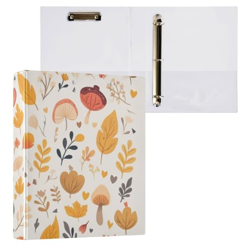 Foiosoh Runde Ringbücher mit Klemmbrett, 3,8 cm, 1/2er-Pack, College-Binder für Studenten, Hardcover, Herbstblätter, Kürbisse Foiosoh Runde Ringbücher mit Klemmbrett, 3,8 cm, 1/2er-Pack, College-Binder für Studenten, Hardcover, Herbstblätter, Kürbisse von Foiosoh