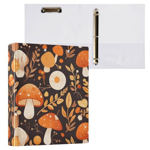 Foiosoh Runde Ringbücher mit Klemmbrett, 3,8 cm, 1/2er-Pack, Schulbedarf, Hardcover, Wildblumen-Pilz Foiosoh Runde Ringbücher mit Klemmbrett, 3,8 cm, 1/2er-Pack, Schulbedarf, Hardcover, Wildblumen-Pilz von Foiosoh