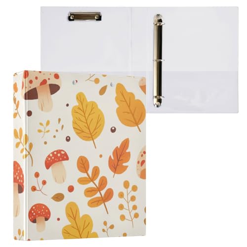 Foiosoh Runde Ringe Notizbuchbinder 1 und 1 1,2 Zoll Notizbuch Ordner mit Klemmbrett 1/2 Pack College Binder für Studenten 200 Blatt Herbstblätter Pilze Foiosoh Runde Ringe Notizbuchbinder 1 und 1 1,2 Zoll Notizbuch Ordner mit Klemmbrett 1/2 Pack College Binder für Studenten 200 Blatt Herbstblätter Pilze von Foiosoh