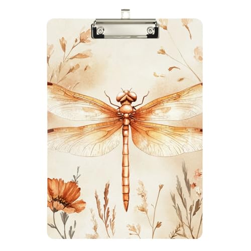 Foiosoh Safari Libelle Klemmbrett mit Standardloch für Schüler, Mädchen, Kinder, Lehrer, Klemmbrett, Größe 22,9 x 30,5 cm, Braun von Foiosoh