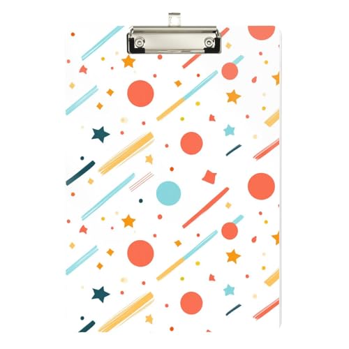 Foiosoh Schönes Klemmbrett, Kreis und Streifen, transparent, für Softball-Trainer, Klemmbrett, Lehrer, Größe 22,9 x 30,5 cm von Foiosoh