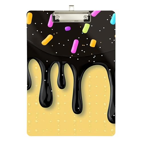 Foiosoh Schwarzes Eiscreme-Klemmbrett für Krankenschwestern, transparent, für legale Frauen, Basketball-Trainer, Größe 22,9 x 30,5 cm von Foiosoh