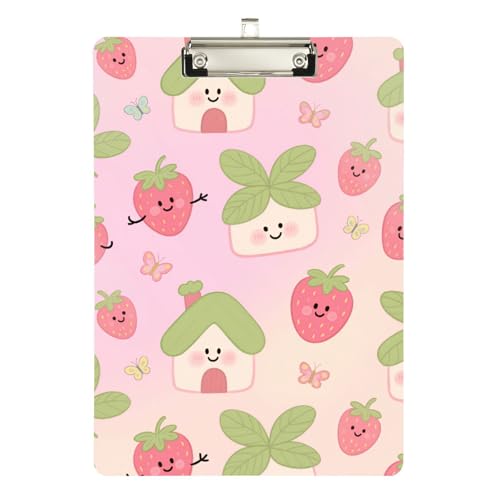 Foiosoh Strawberry and House Klemmbrett Krankenschwester Praktiker Standardloch für Volleyball Baseball Trainer Größe 9 x 12 von Foiosoh