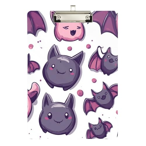 Foiosoh Süßes Monster-Klemmbrett, Standard-Loch, für Softball-Trainer, Klemmbrett, Lehrer, Größe 22,9 x 30,5 cm, Violett von Foiosoh
