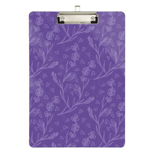 Foiosoh Violettes Zweigmuster, Klemmbrett, Notizblock, transparent, für Lehrer, Größe 22,9 x 30,5 cm von Foiosoh